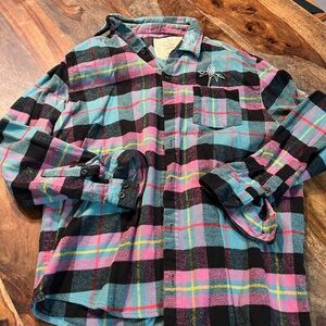 Sally nightmare before Christmas Plaid Button Down Shirt